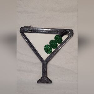 Martini glass purse clutch coin handbag